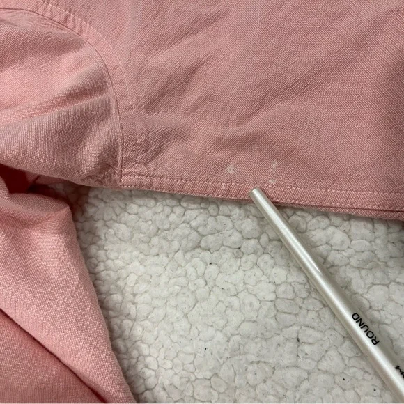 Cabin Creek 100% Cotton Pink Button Down Collared Shirt, Women's Size Large - Picture 7 of 12
